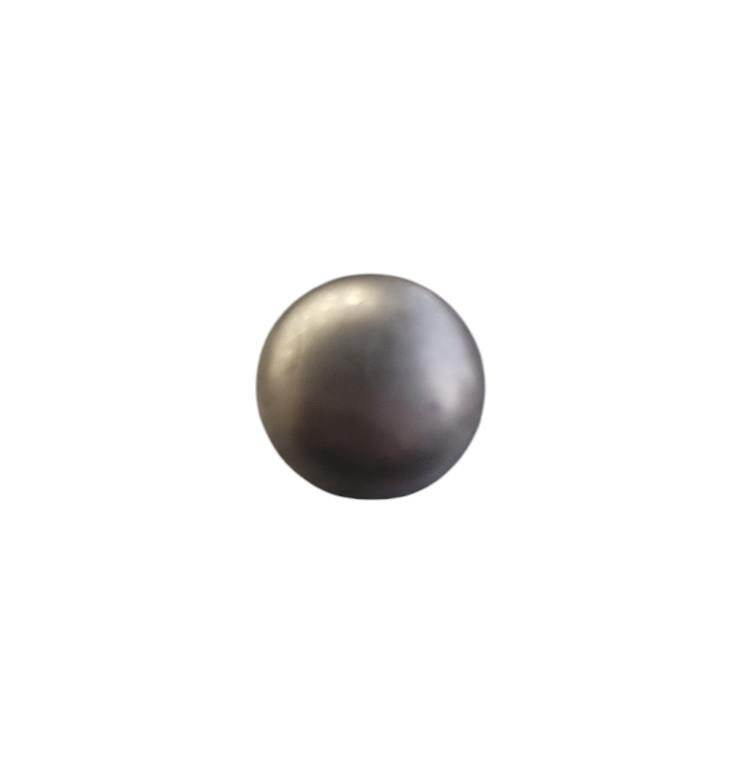 Round Metal Shank Button, Silver