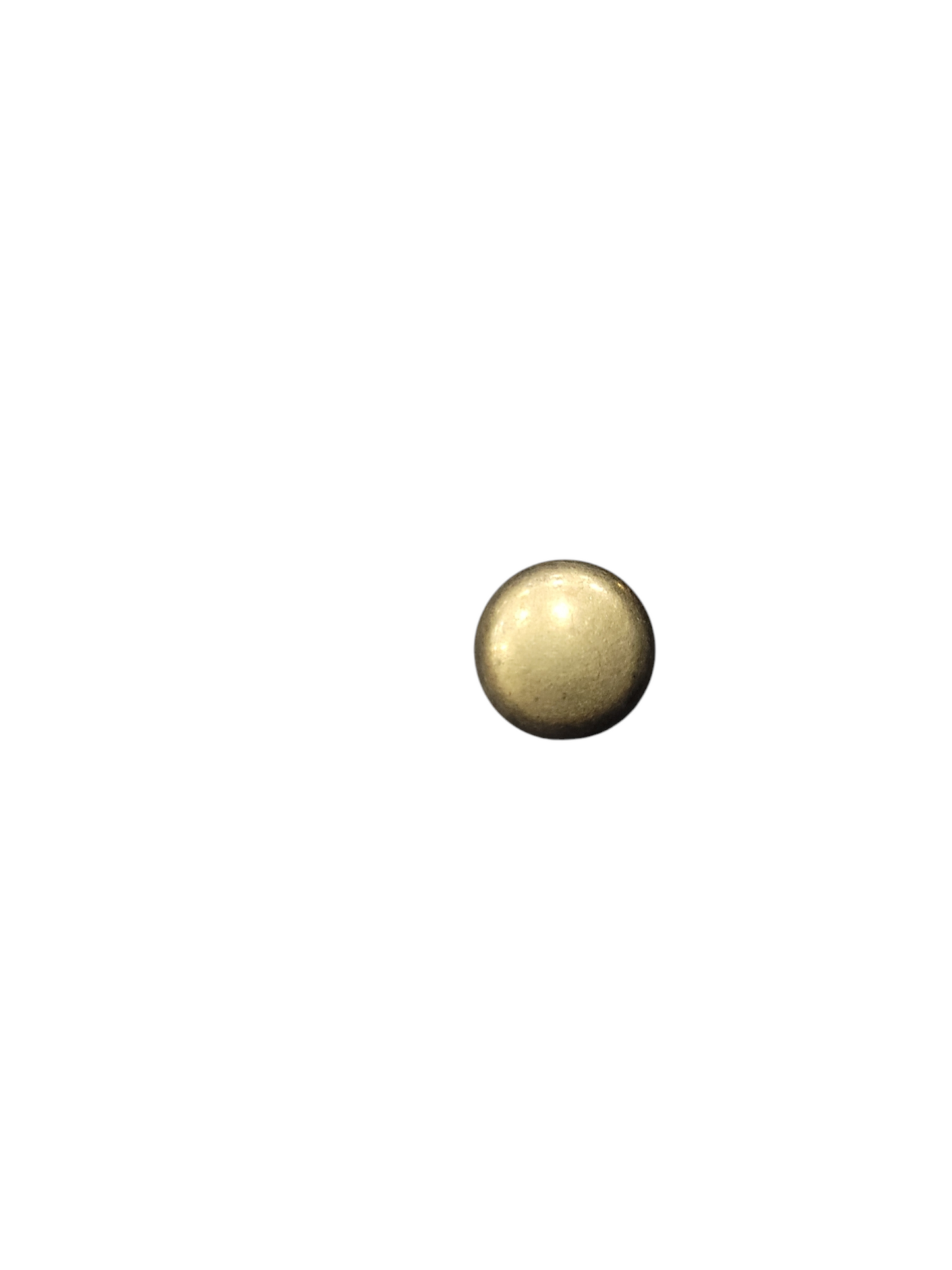 Round Metal Shank Button, Brass