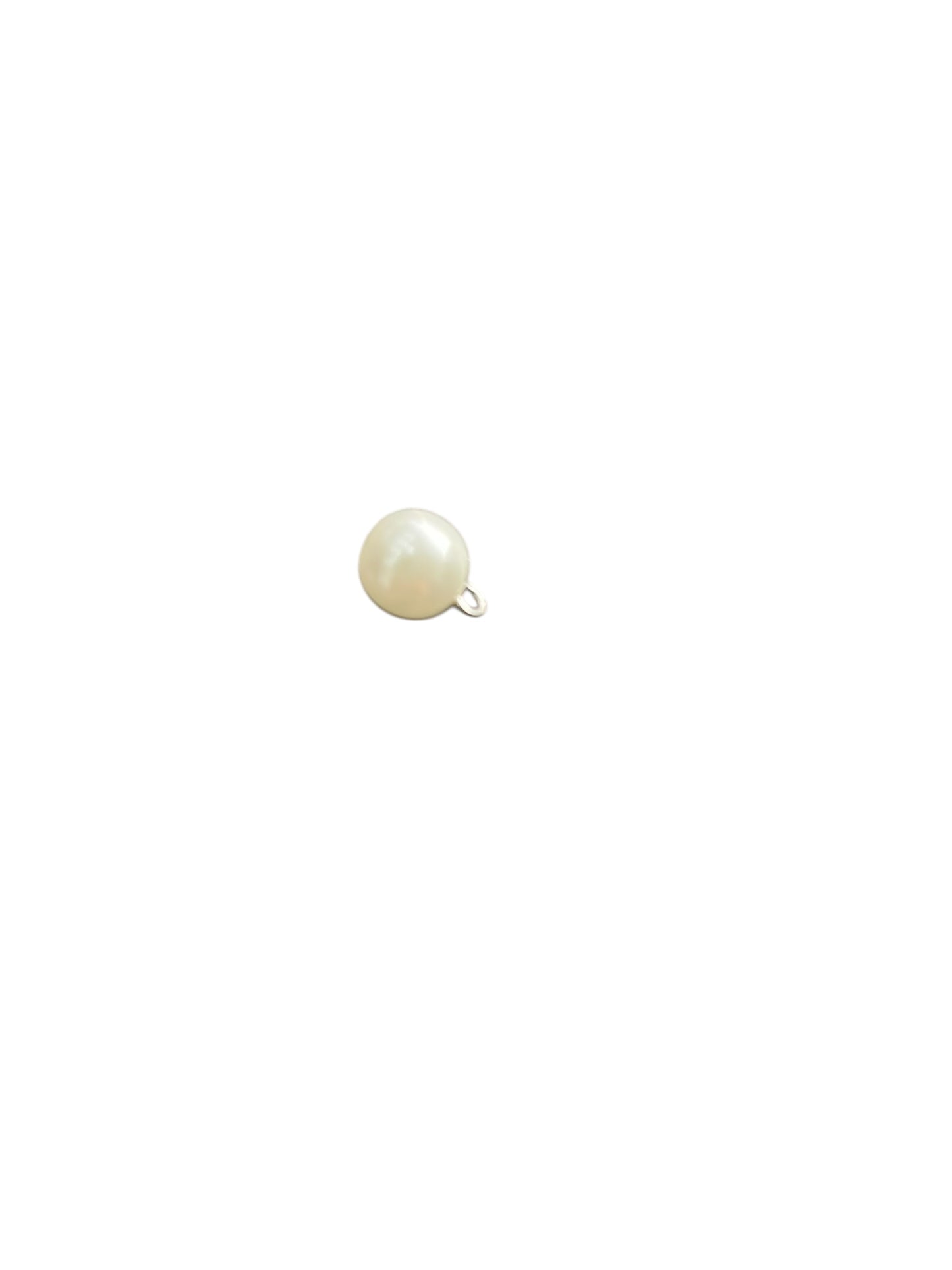 Round Pearlised Buttons, Cream