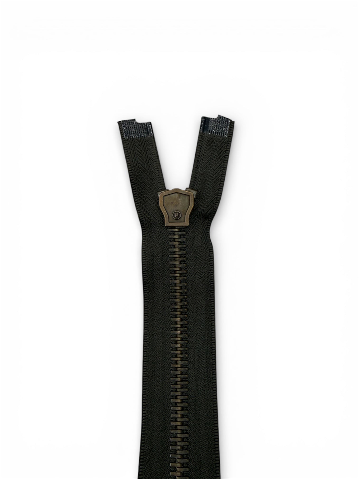 Galedi brass No.10 heavy duty open end jacket zip, 80cm.