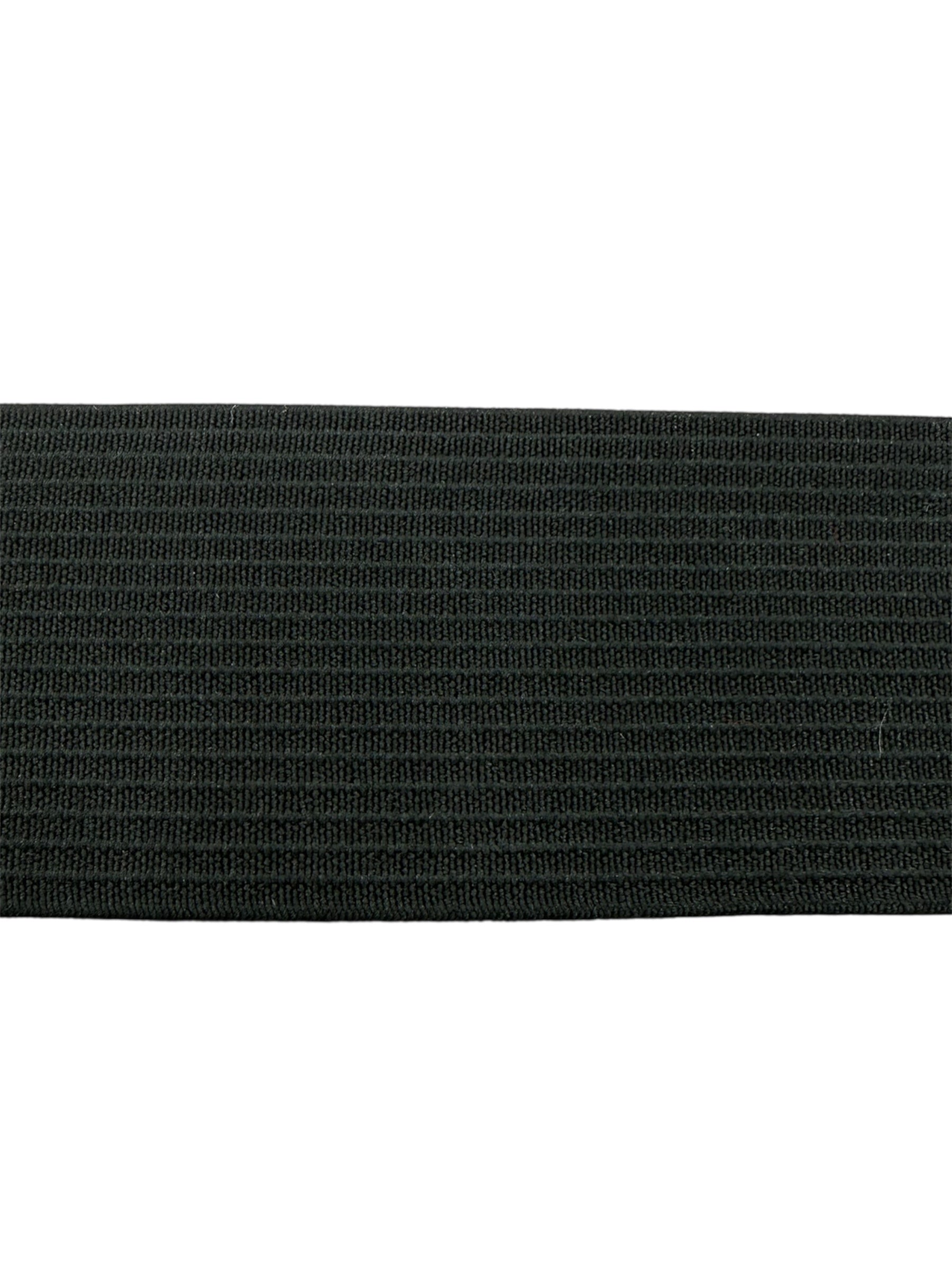 Black elastic tape with a ribbed texture.