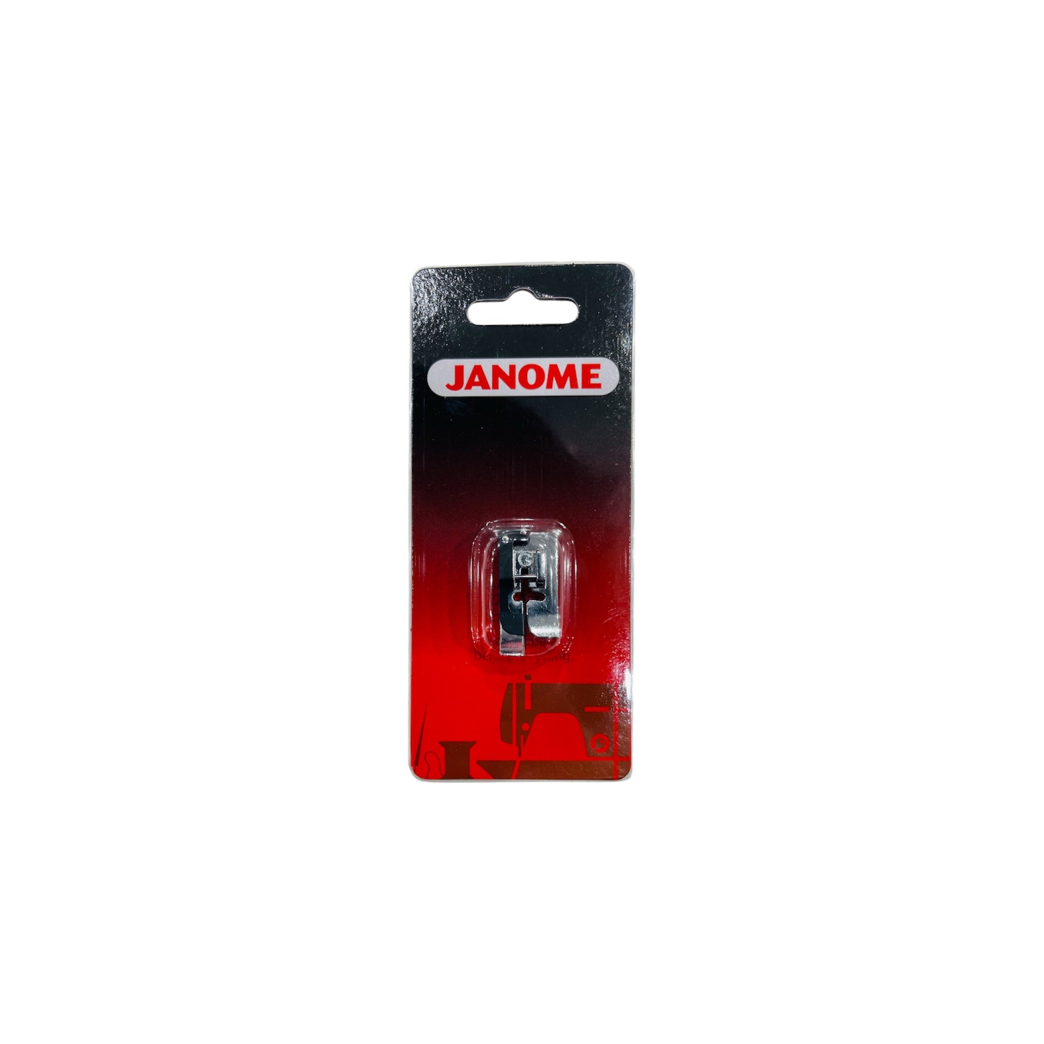 Genuine Janome Blind Hem Foot G in its original red and black retail packaging.