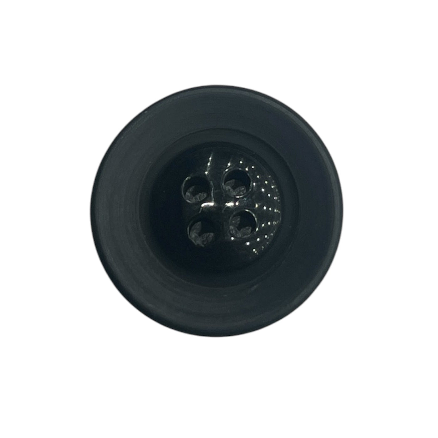 Black 4 Hole Wide Rim & Recessed Centre Button XR023