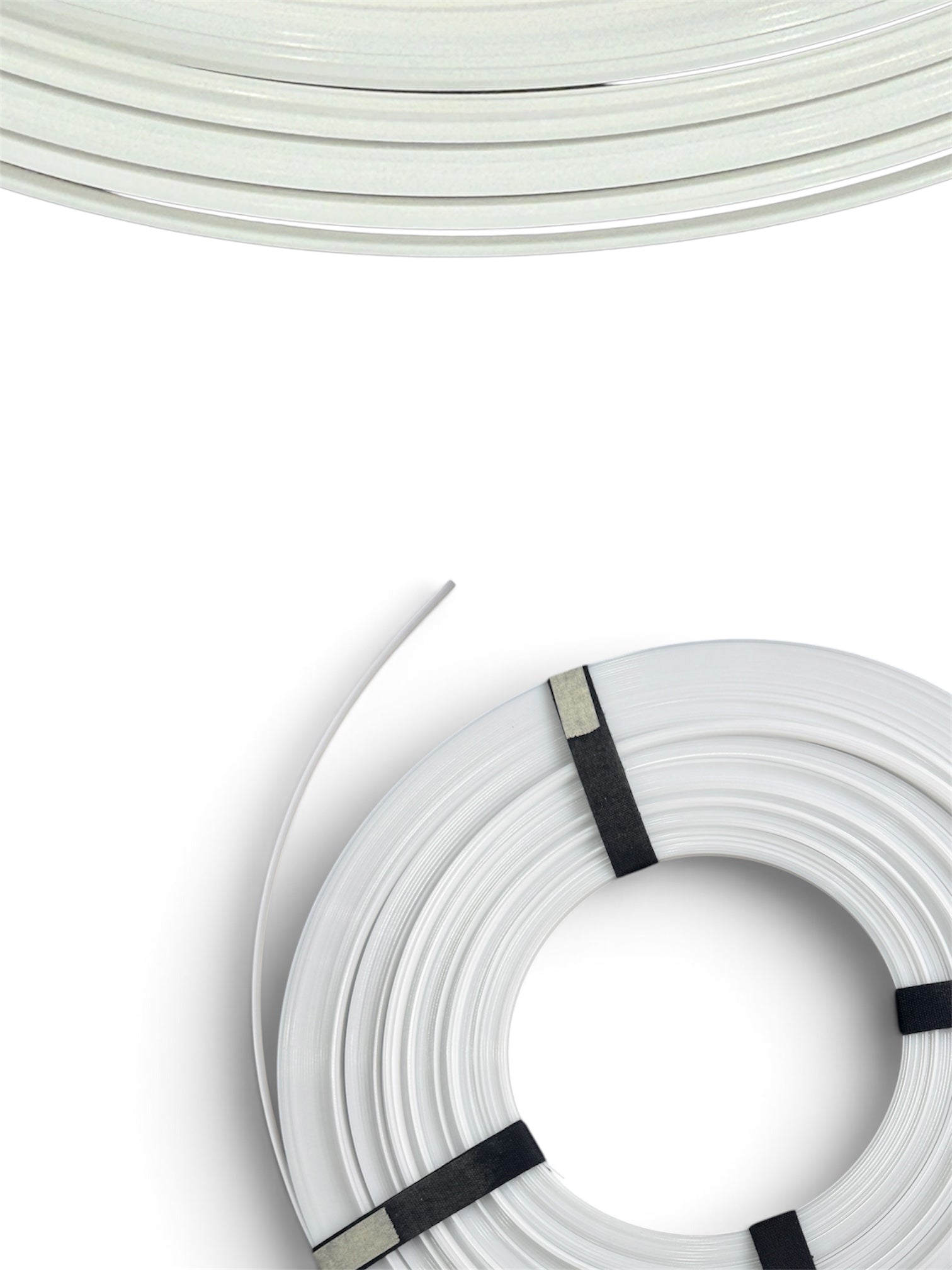 Roll of white 4 x 1mm plastic whalebone boning for sewing and corsetry.