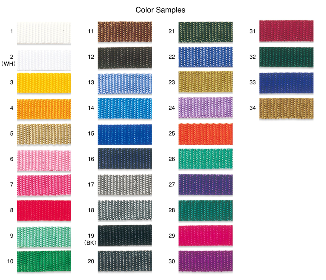 Marushin Polypropylene Tape – 25mm or 38mm Width, Yarn-Dyed, All Colours, 2 sizes