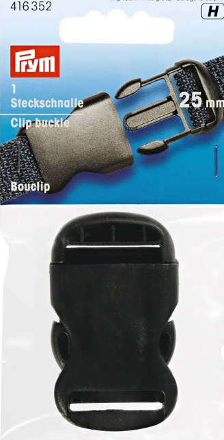 Clip buckle strong 25mm, black