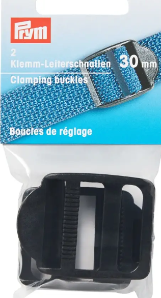 Clamp adjusting buckles, 30mm, black