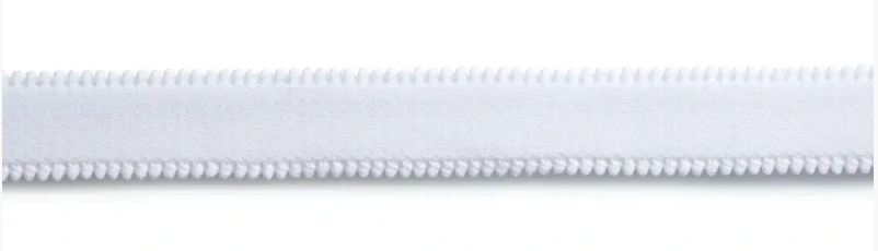 Elastic shoulder strap, 15mm, white, 80cm