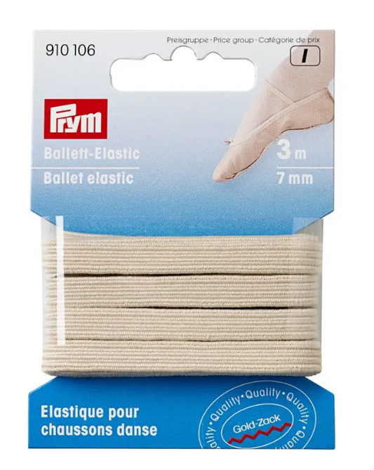 Ballet elastic 7mm, beige