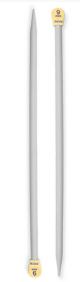 Single-pointed knitting needles, plastic, 35cm, 8/9/10.00mm, grey