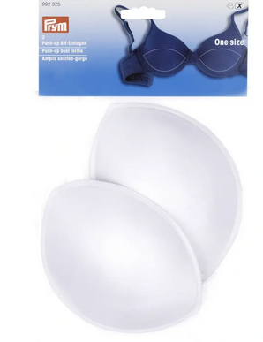 Push-up bra pads, one size, white or black