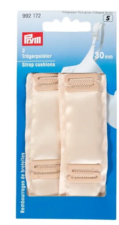 Strap cushions, 30mm, white/ skin-colour