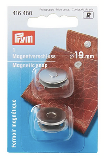 Magnetic snap, 19mm, silver-coloured