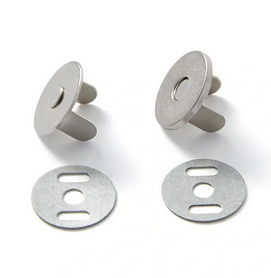 Magnetic snap, 19mm, silver-coloured