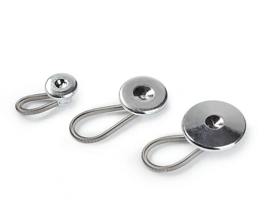 Flexi buttons with loop, 15mm