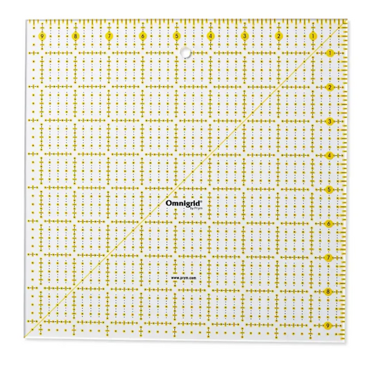 Universal ruler, 9.5x9.5inch