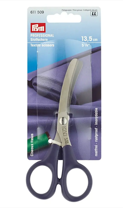 Textile scissors Professional, curved 13.5cm