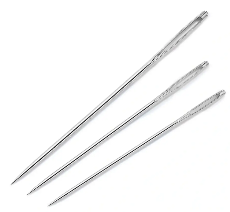 Chenille needles with sharp point, No. 18-22, assorted