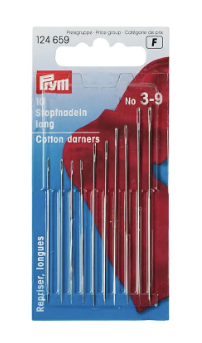 Darning needles, long, No. 3-9, assorted