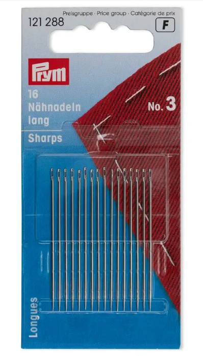 Sewing needles sharps, No. 3, 0.90 x 44mm