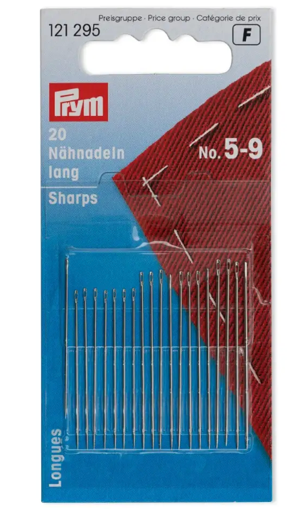 Sewing needles betweens, No. 5-9, assorted