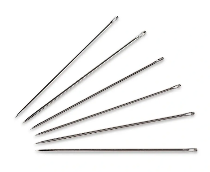 Sewing needles long, with silver eye, Typhoon, No.3, 0.90 x 44mm