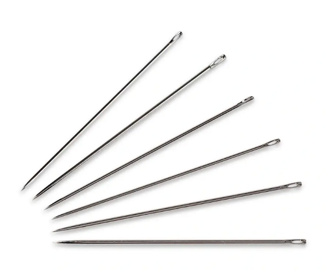 Sewing needles long, with silver eye, Typhoon, No. 5, 0.80 x 40mm