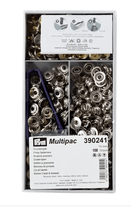 Non - sew press fastener Sport & Camping, 15mm, silver - coloured - Galedi Pins