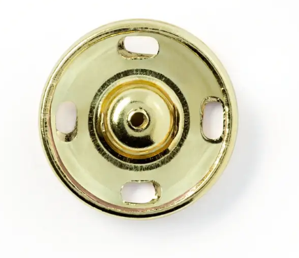 Snap fasteners, Gold-coloured