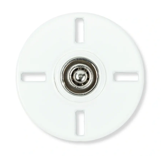 Snap fasteners, 25mm, white