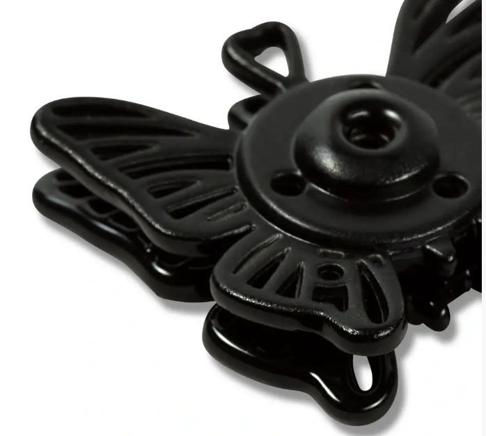 Snap fasteners, 25mm, butterfly, black