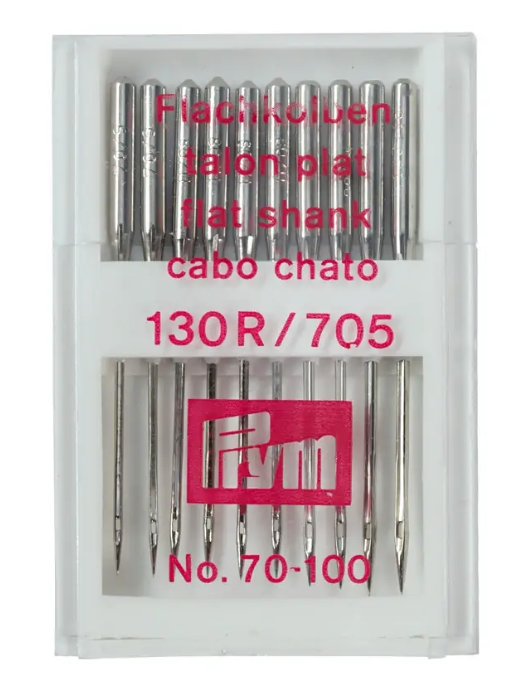 Standard sewing machine needles, 130/705, 70-100