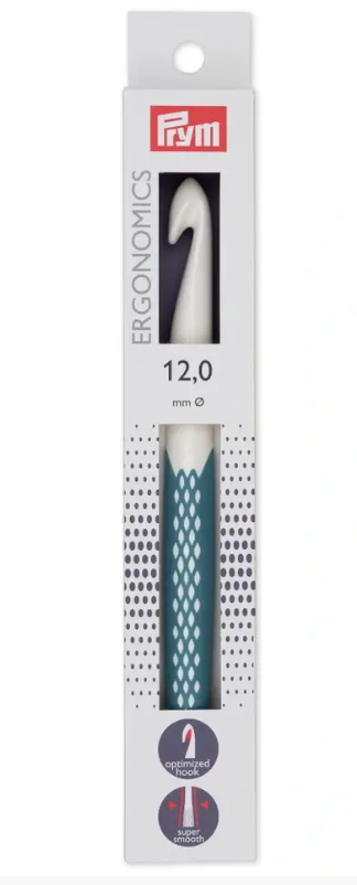 Wool crochet hook prym.ergonomics, 18cm 12.00mm