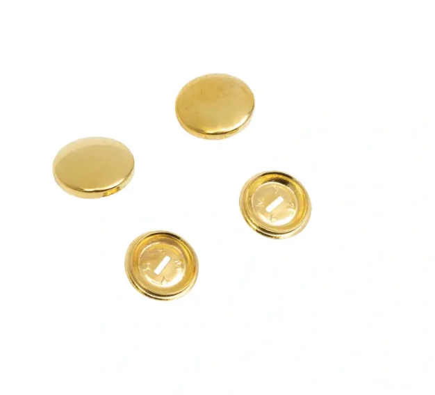 Cover buttons, gold coloured