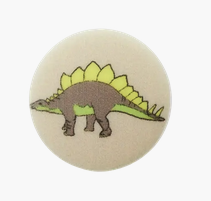 Polyester button shank Dino 15mm multicolor