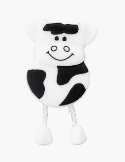 Polyester button Cow 18mm white