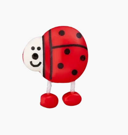 Polyester button Ladybug 15mm red