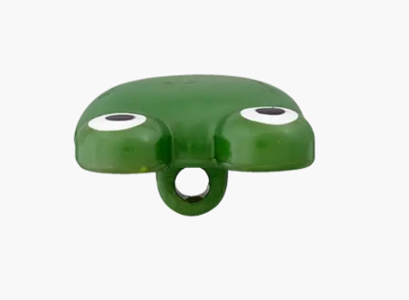 Polyester button Frog 20mm green