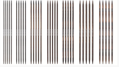 Double-pointed knitting needles set, Natural, 2.0-4.5 mm