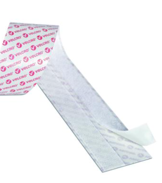 Velcro Stick on, White, 20mm x 1m