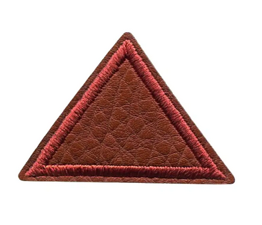 Appliqué Triangles, imitation leather, camel