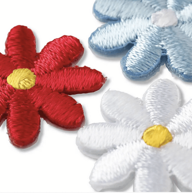 Applique self - adhesive, iron - on Flowers multi - colour patches - Galedi Pins