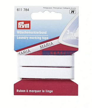 Laundry marking tape, iron-on