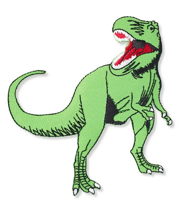 Applique dinosaur, T Rex, large, green