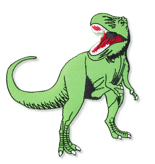 Applique dinosaur, T Rex, large, green