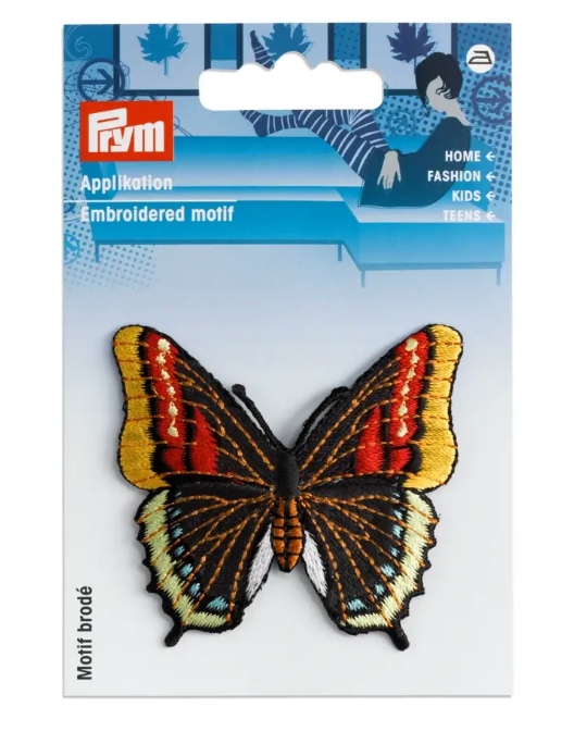 Appliqué Butterfly, black/multicoloured