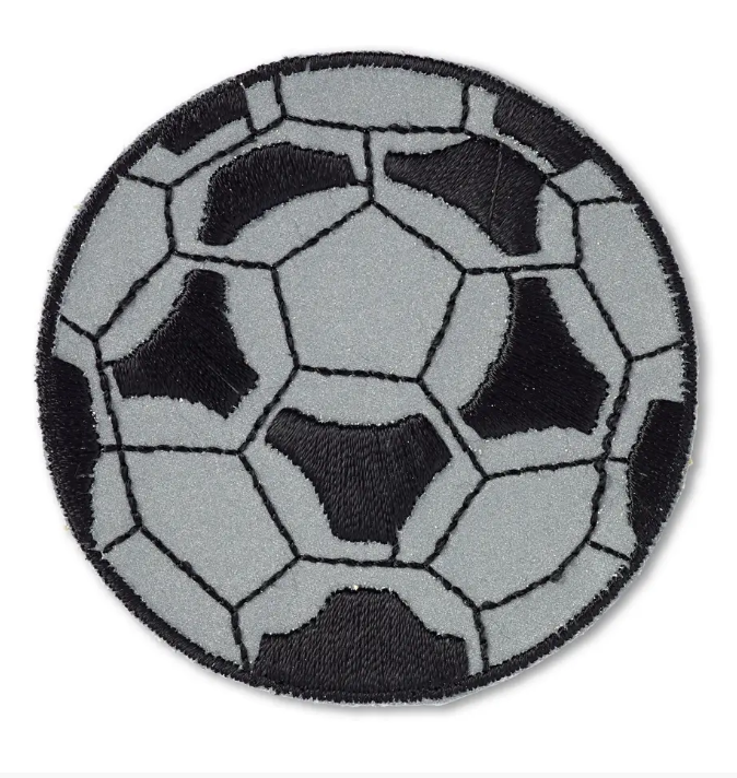 Applique football, self-adhesive and iron-on