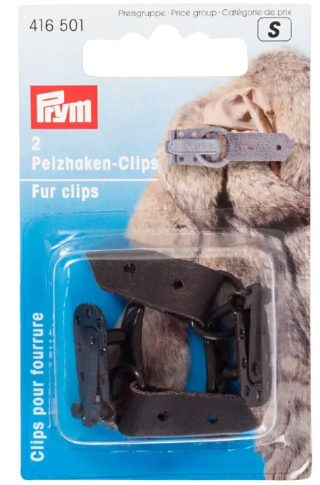 Fur hook clips leather