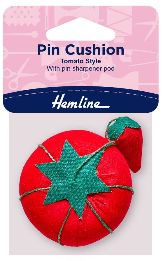 Hemline, Pincushion, Tomato Style with Pin Sharpener