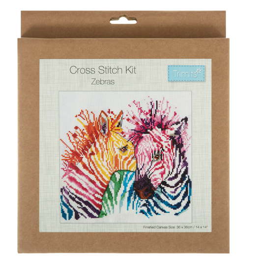 Cross Stitch Kit Zebras